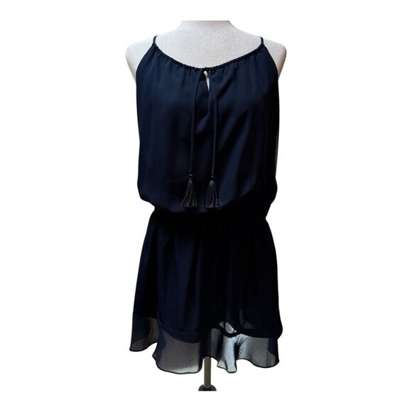 Likely Navy Halter Wedding Guest Blouson Dress Size 0 - Picture 1 of 8
